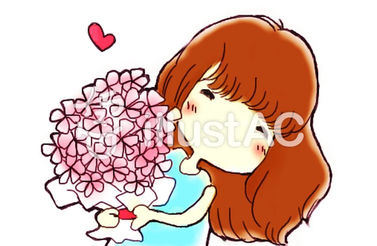 持つ 女の子 花束 女の子 イラスト Ngagolak