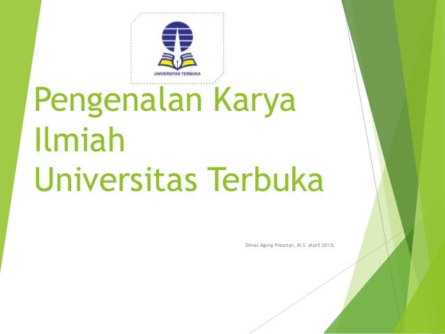 Contoh Karya Ilmiah Non Pendas Universitas Terbuka 