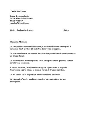 Lettre De Motivation Magasin Vendeuse Boulangerie - Meteran o