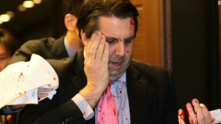 U.S. ambassador attacked in S. Korea