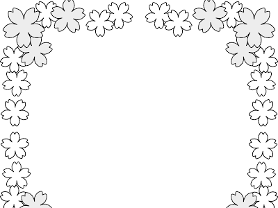 √100以上 白黒 ライン 飾り 枠 花 イラスト 286053