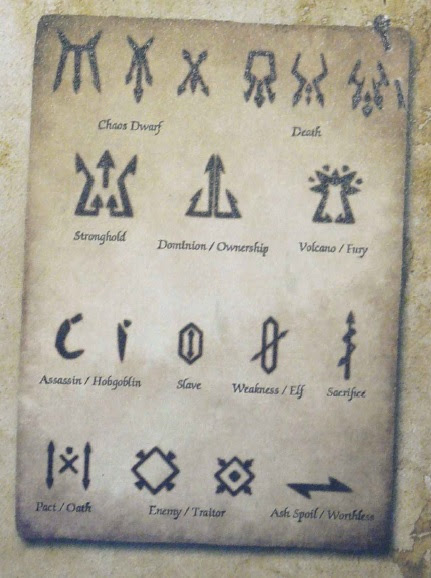 Dwarf runes, various, dwarfrunes.ttf, windows font. A Compilation Of Chaos Dwarf Runes