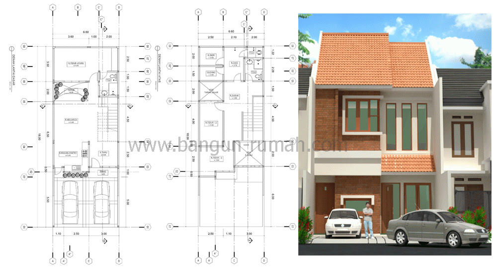 Gambar Desain Rumah Ukuran Tanah 6x10 - Contoh Z