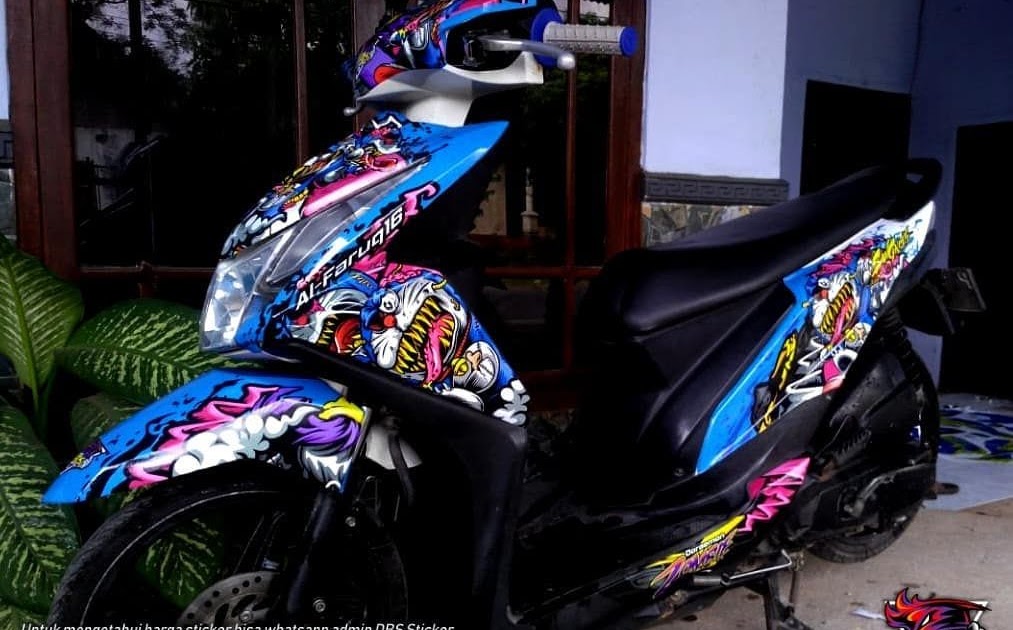 Modif Skotlet Honda Beat  Doraemon  Trend Sepeda