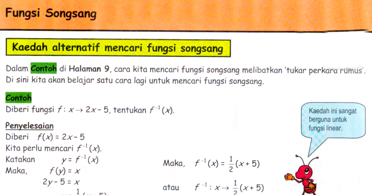 Soalan Add Math Fungsi Gubahan - Kecemasan i