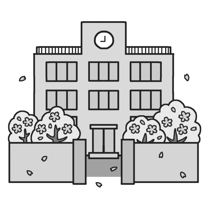 最高の白黒 学校 イラスト 無料 かわいいディズニー画像