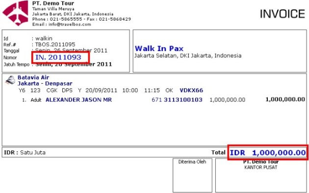 Contoh Invoice Bidang Jasa - Contoh 193