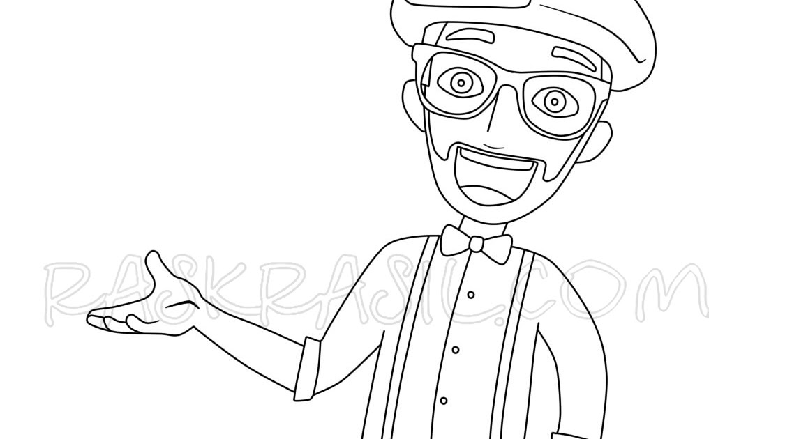 Blippi Excavator Coloring Page - Blippi Coloring Page Free ...