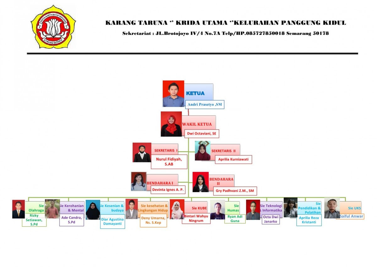 Struktur Organisasi  Karang  Taruna  Tingkat Kelurahan 