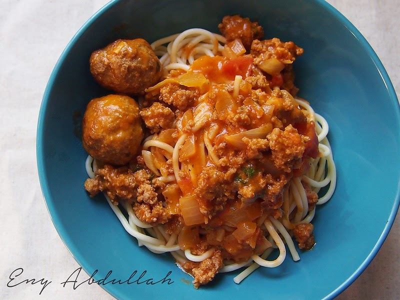Spaghetti Bolognaise-Carbonara Meatballs!!  EnyAbdullah.Com