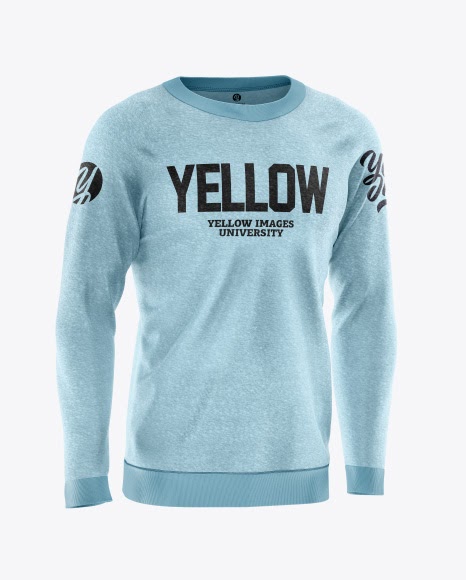 Download Men's Melange Sweatshirt Mockup - Men's Melange Sweatshirt ...