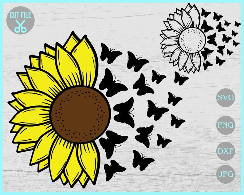Free Free 92 Sunflower Butterfly Svg Free SVG PNG EPS DXF File