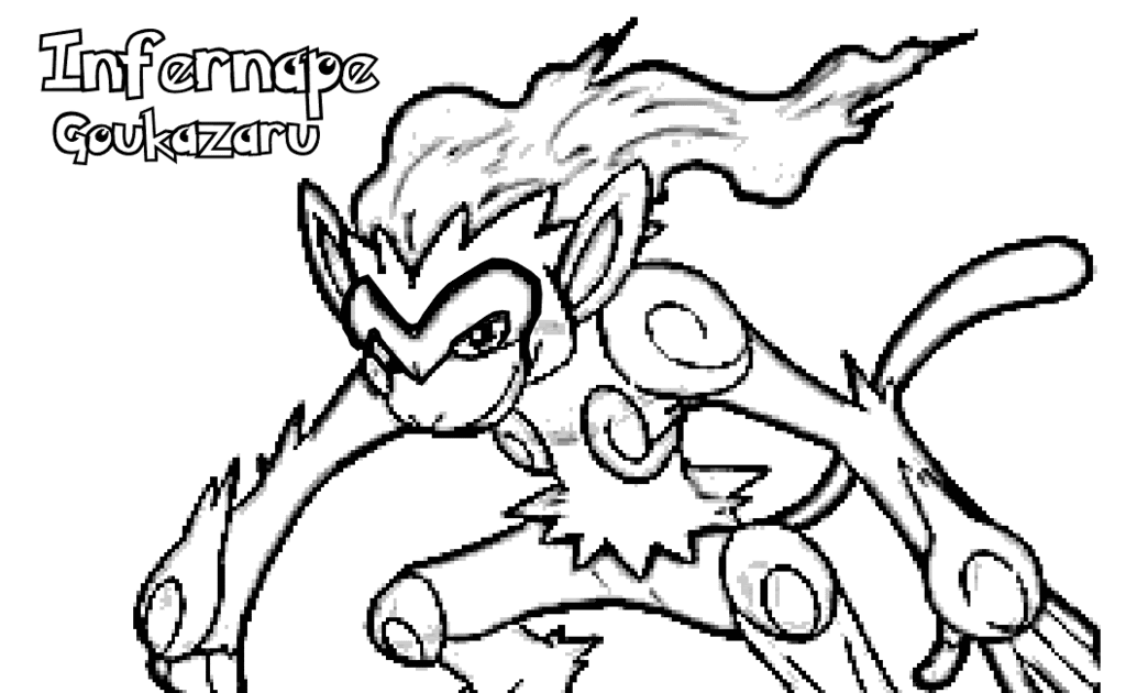 Infernape Pokemon  Image Coloring  Pages  Book For