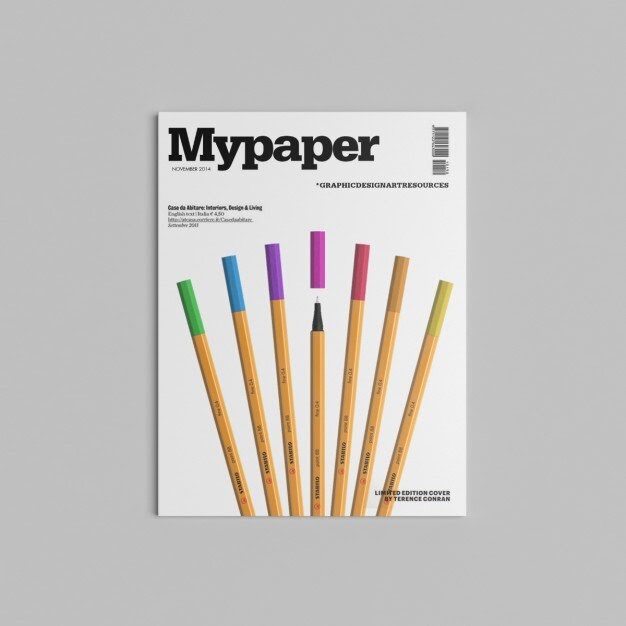 Download Magazine cover presentation PSD Template - Text Effect PSD ...