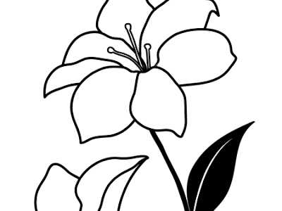 コレクション 白黒 ゆり の 花 イラスト 132701