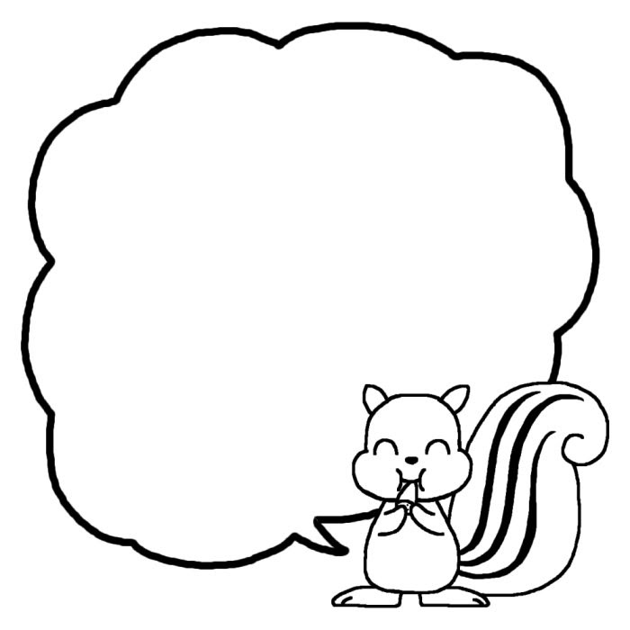 無料ダウンロード リス イラスト 白黒 ベストアニメ画像