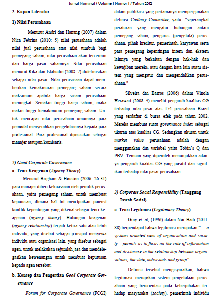 Contoh Jurnal Skripsi Manajemen - Contoh II