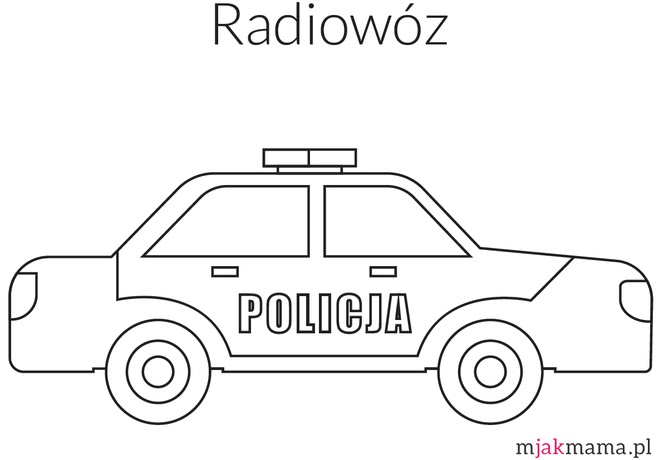 Auto Policyjne Kolorowanka Polkie Island