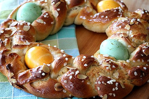 German osterbrot with raisins and almonds. Easter Bread Osterzopf A Cup Of Sugar A Pinch Of Salt