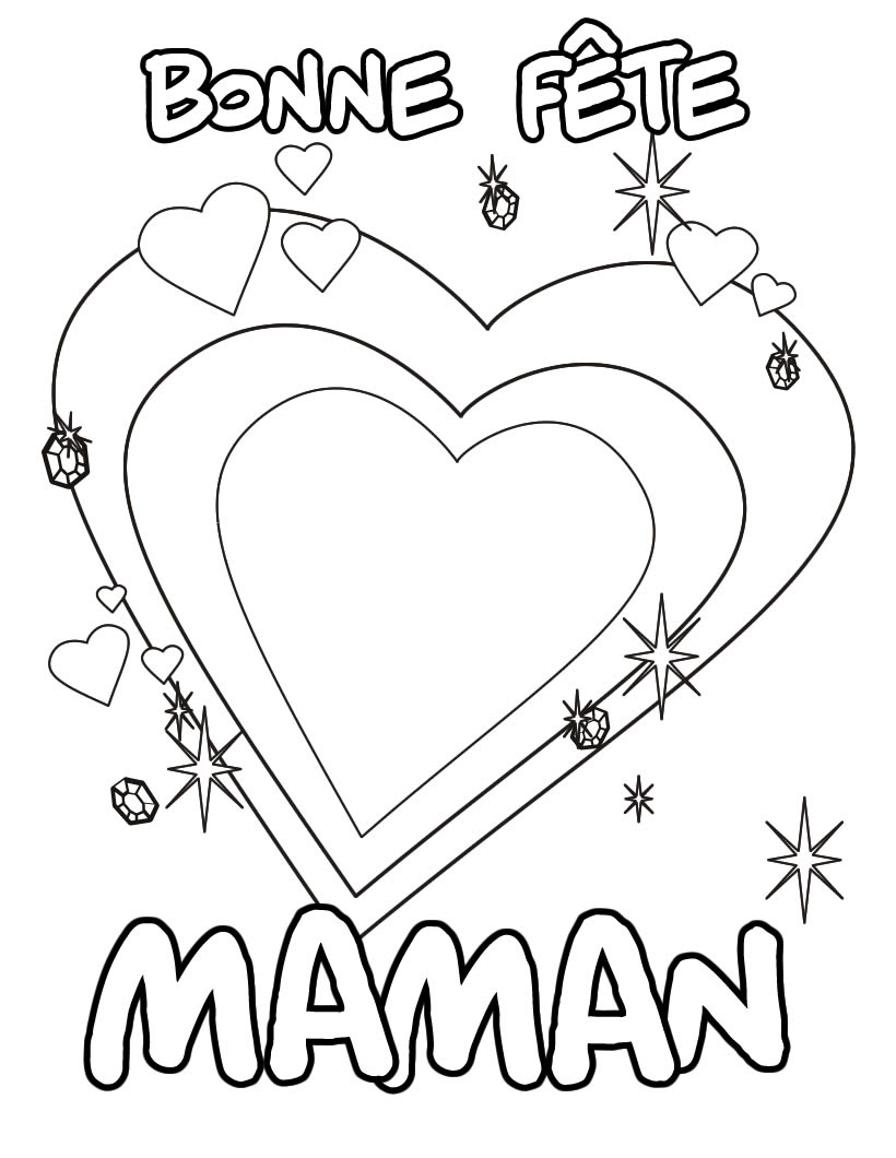 Coloriage pour la fete des grand mere a imprimer. Coloriages Coloriage Bonne Fete Maman Fr Hellokids Com