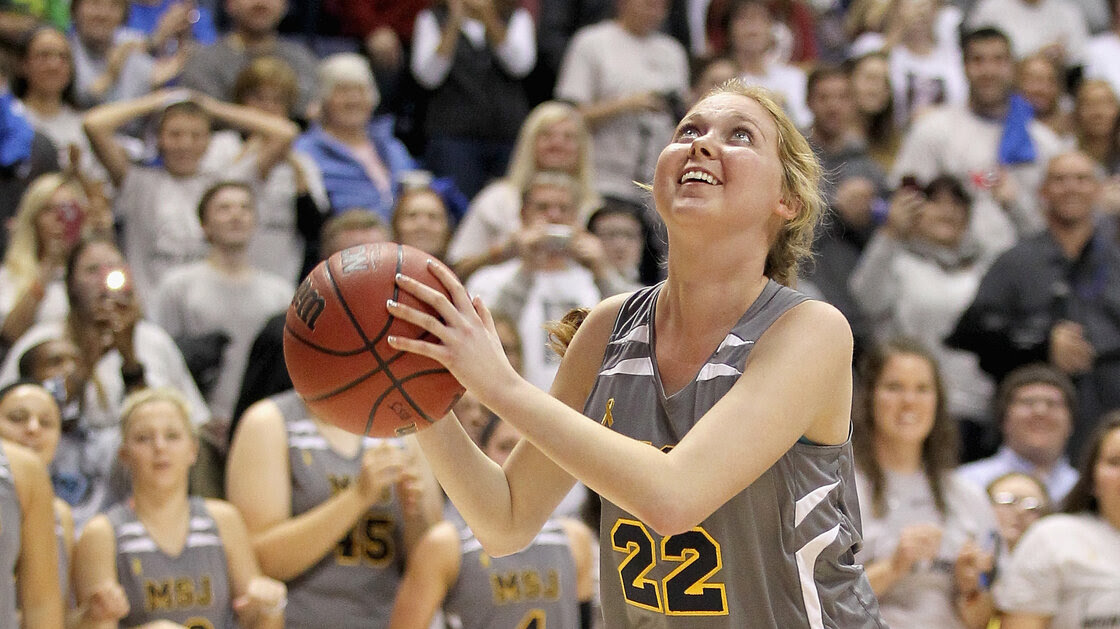 Ten thousand people filled the arena to watch Lauren Hill of Mount Saint Joseph play the first game of her college basketball career. Hill has a rare form of cancer, and doctors say she has a few months to live.