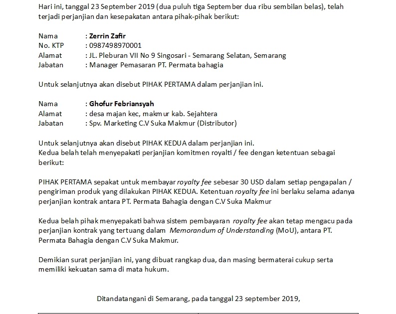 Contoh Surat Permohonan Free Time Demurrage - Contoh 