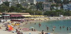 Une des plages de Toulon (Var) en 2009