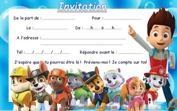 Carte Joyeux Anniversaire Pat Patrouille Oralee