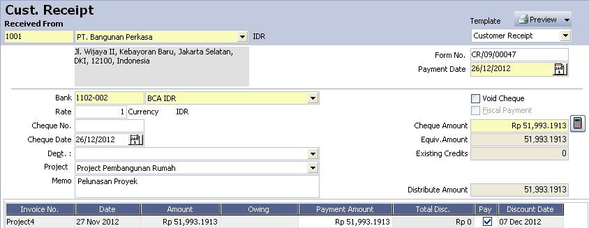 Contoh Invoice Tagihan Proyek - Contoh Raffa