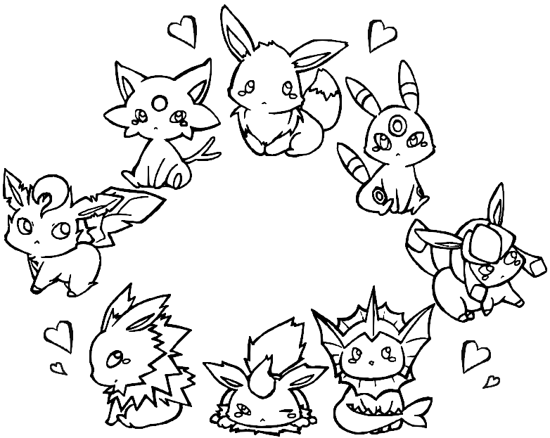 ベスト 塗り絵 ポケモン キャラクター イラスト 無料