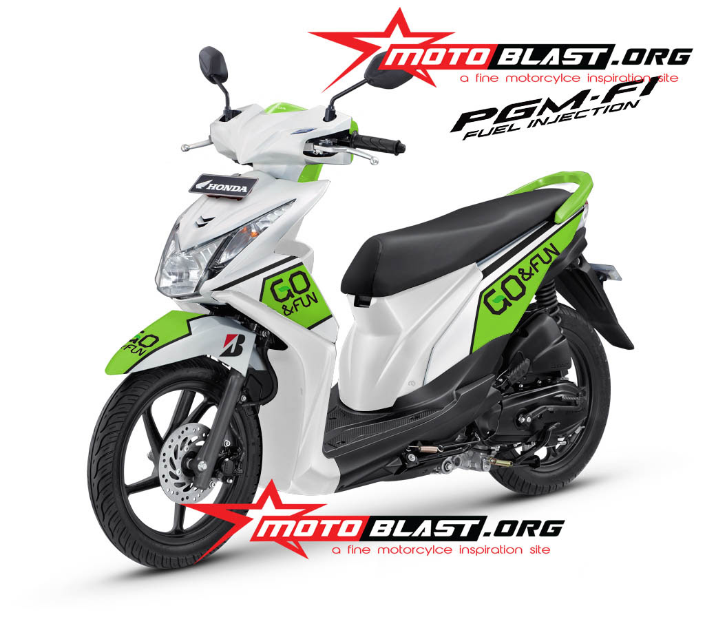 Foto Modifikasi Motor Beat Warna Putih Terkeren Dan 