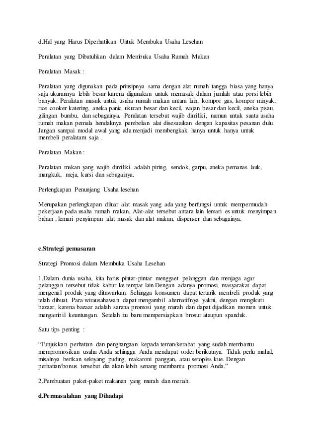 Contoh Bisnis Plan Warung Kopi - Karintoh