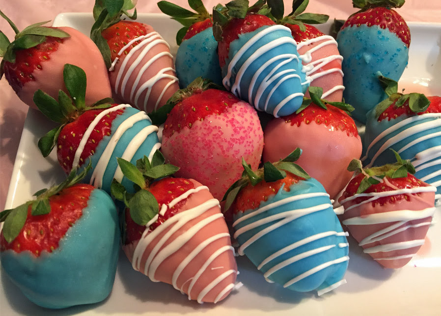 Snack ideas baby gender reveal. Gender Reveal Party Ideas Gender Reveal Cake Pink Blue Food