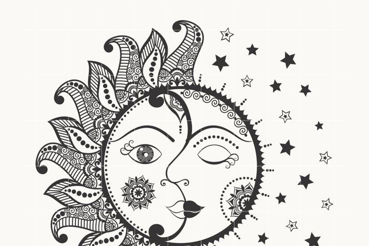Download Layered Moon Mandala Svg Free - Free Layered SVG Files