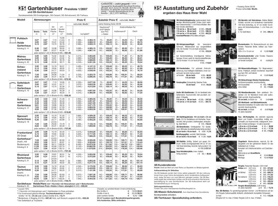 Gartengerätehäuser zum selbstbau / landhauser gartenhauser von 3s garagen. Preisliste Gartenhauser Geratehauser Von 3s Garagen