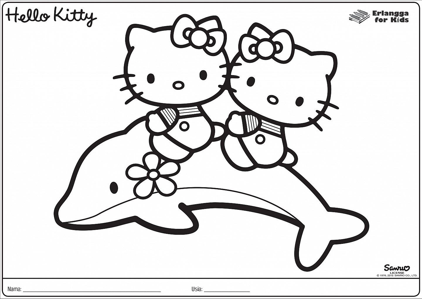 Selain gambar berwarna, ada koleksi gambar mewarnai dan seketsa yang mudah ditirukan. Gambar Mewarnai Hello Kitty Colorings Erlangga For Kids Facebuka Com