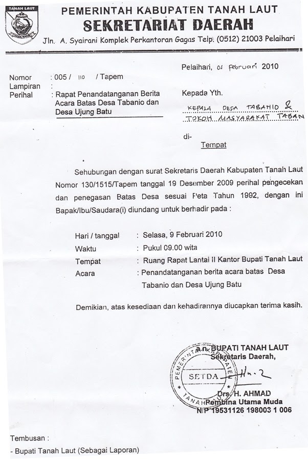 Inspirasi Baru Contoh Surat Undangan Rapat Aparat Desa