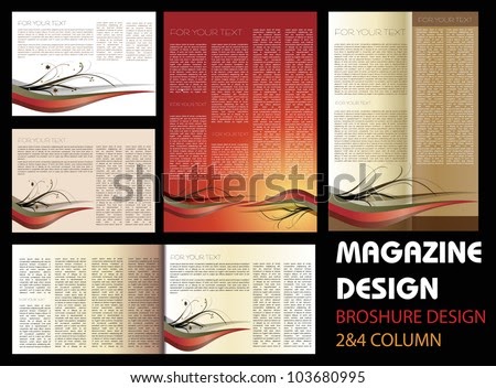 Magazine Layout Design Stock Vector The Best Magazine Design