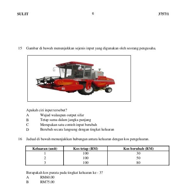 Set Soalan Ekonomi Trial Spm 2019 Kelantan - Mewarnai u