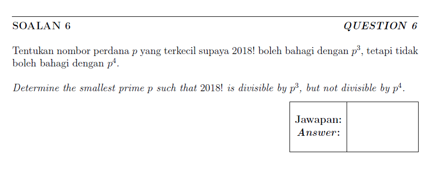 Olympiad Matematik Kebangsaan Contoh Soalan Dan Jawapan 