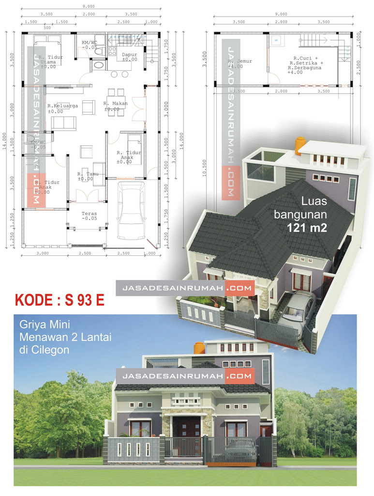 65 Desain Rumah 2 Lantai Mini Sisi Rumah Minimalis