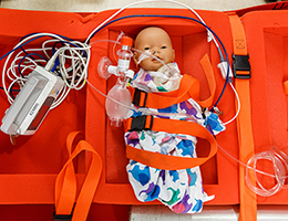 Mannequin used for NICU evacuation training