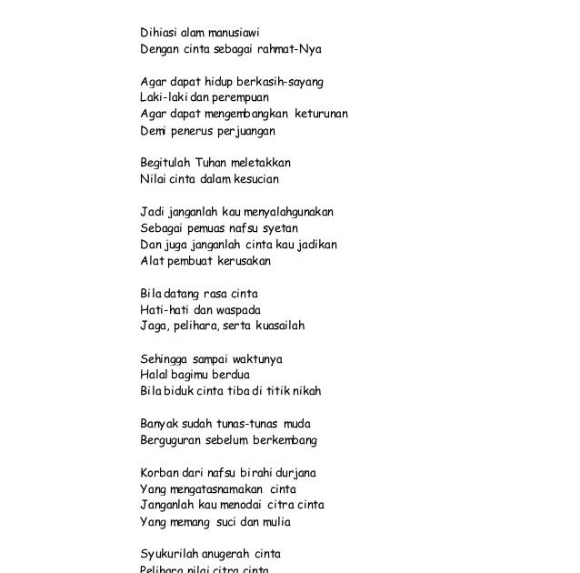  Lirik  Lagu Cinta  Tiga Segi Read or print original cinta  
