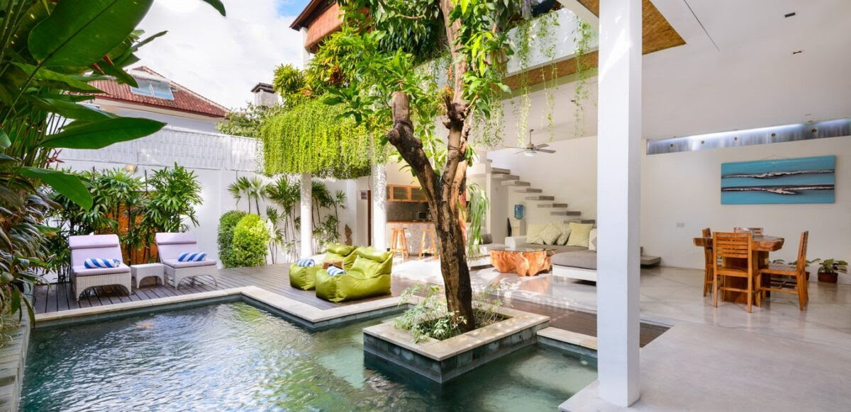 Attention to detail shows throughout with gorgeous features of wood, tile, rock, and water—each. Gorgeous Tropical Villas In Bali