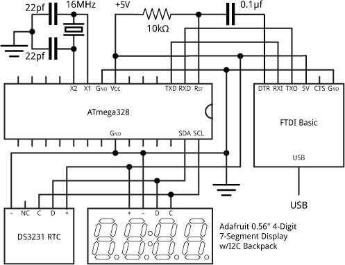 This circuit is similar to the led clock using 12 neon indicator lamps instead of leds. Technoblogy Digital Clock Using Lisp