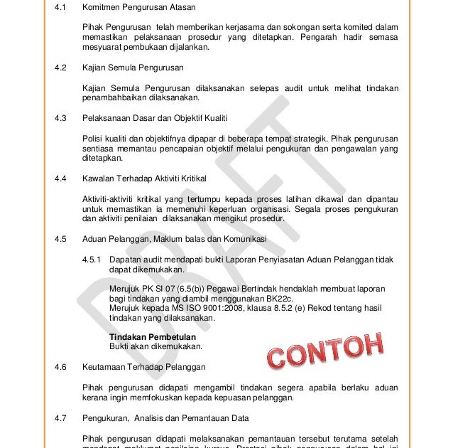 Contoh Soalan Audit Dalaman Iso - Contoh Now