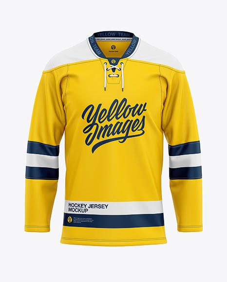 Download Mens Lace Neck Hockey Jersey Front View Jersey Mockup PSD ...