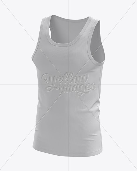 Download Download Mens Tank Top HQ Mockup Half-Turned View PSD - Mockup for free. Download now and use ...