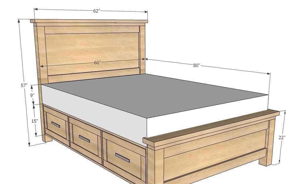 Woodworking Plan: plans for a king size platform bed with drawers