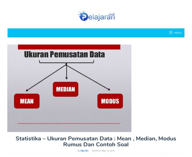 Contoh Soal: Contoh Soal Mtk Mean Median Modus